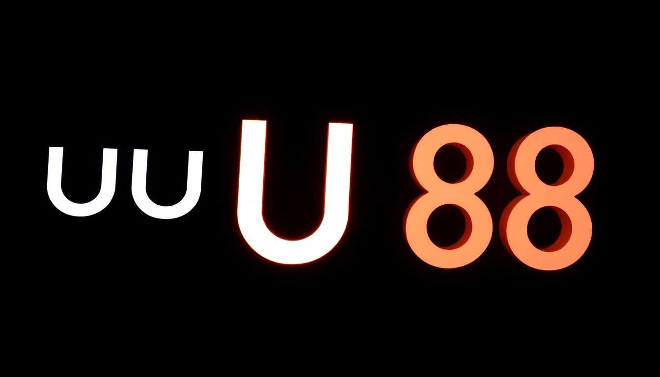 Engaging visual highlighting UU 88 platform's dynamic branding with clear focus on modernity and professionalism for online casino or digital services.