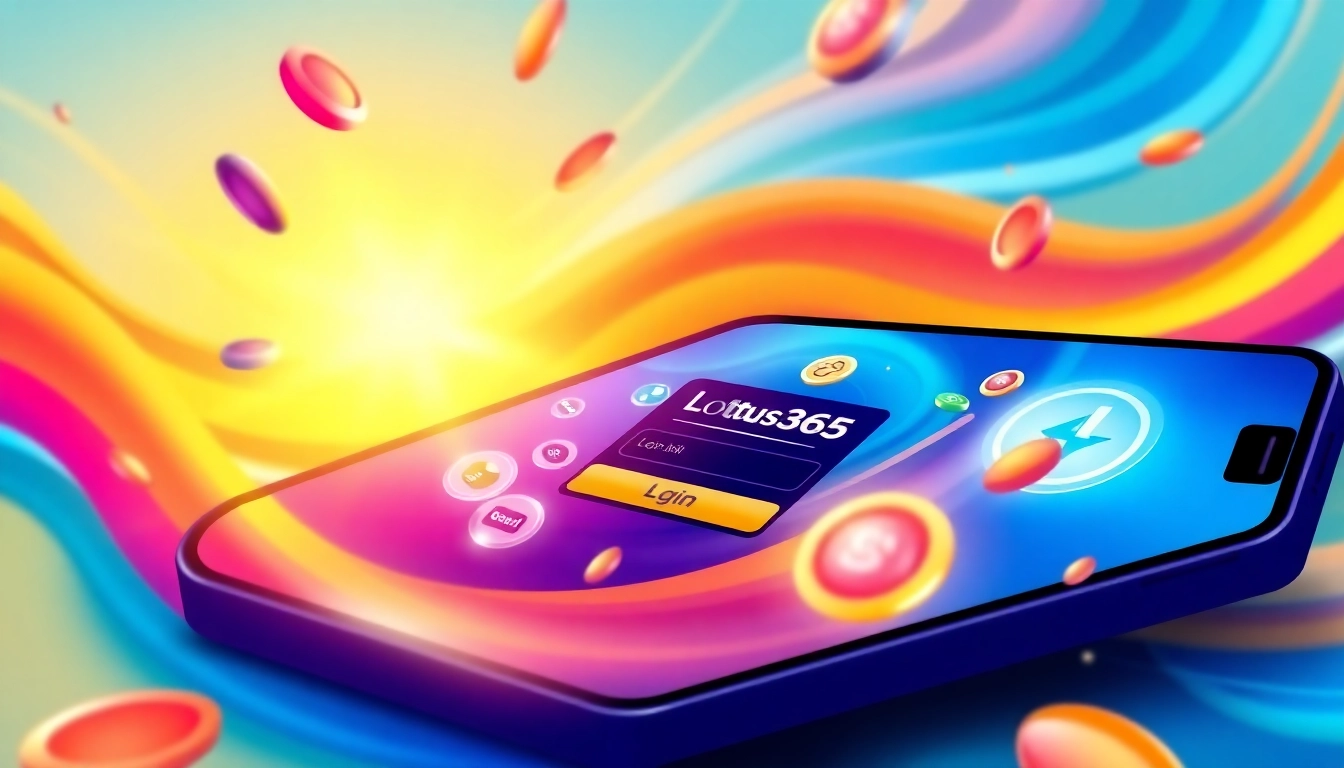 Secure Lotus365 ID login interface on a smartphone, highlighting user access to betting and gaming features.