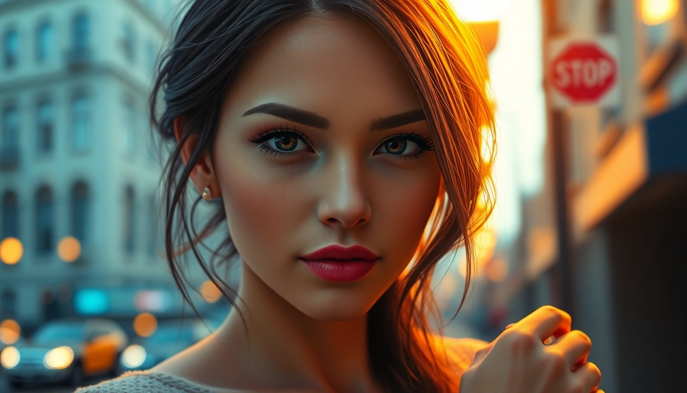 Engaging scene of an AI girlfriend with NSFW features, showcasing lifelike detail and inviting expression for advanced AI chatbot visualization.