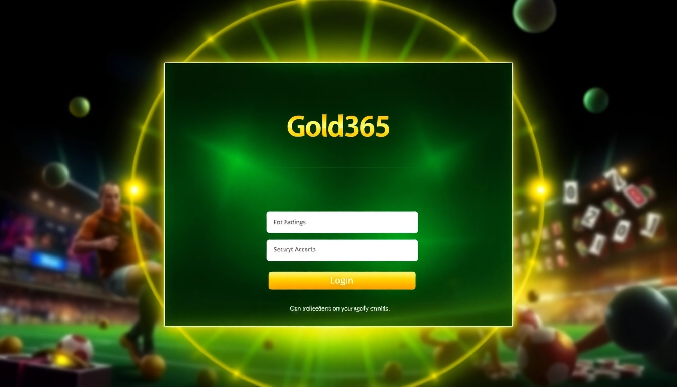 Gold365 Login page with secure access interface, emphasizing safety and ease of use for online betting.