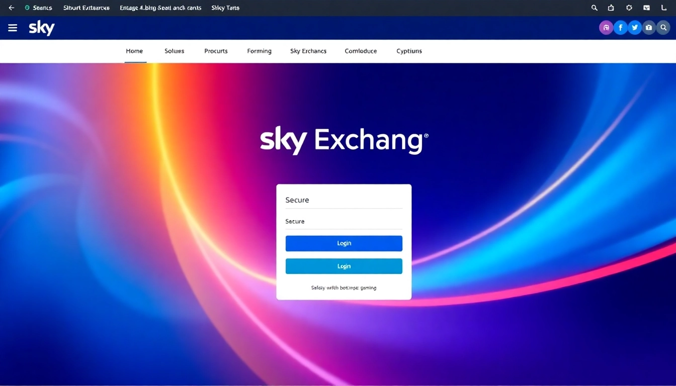 Sky Exchange Id login screen highlighting secure access to online betting platform in India, user-friendly interface for sports and casino games.