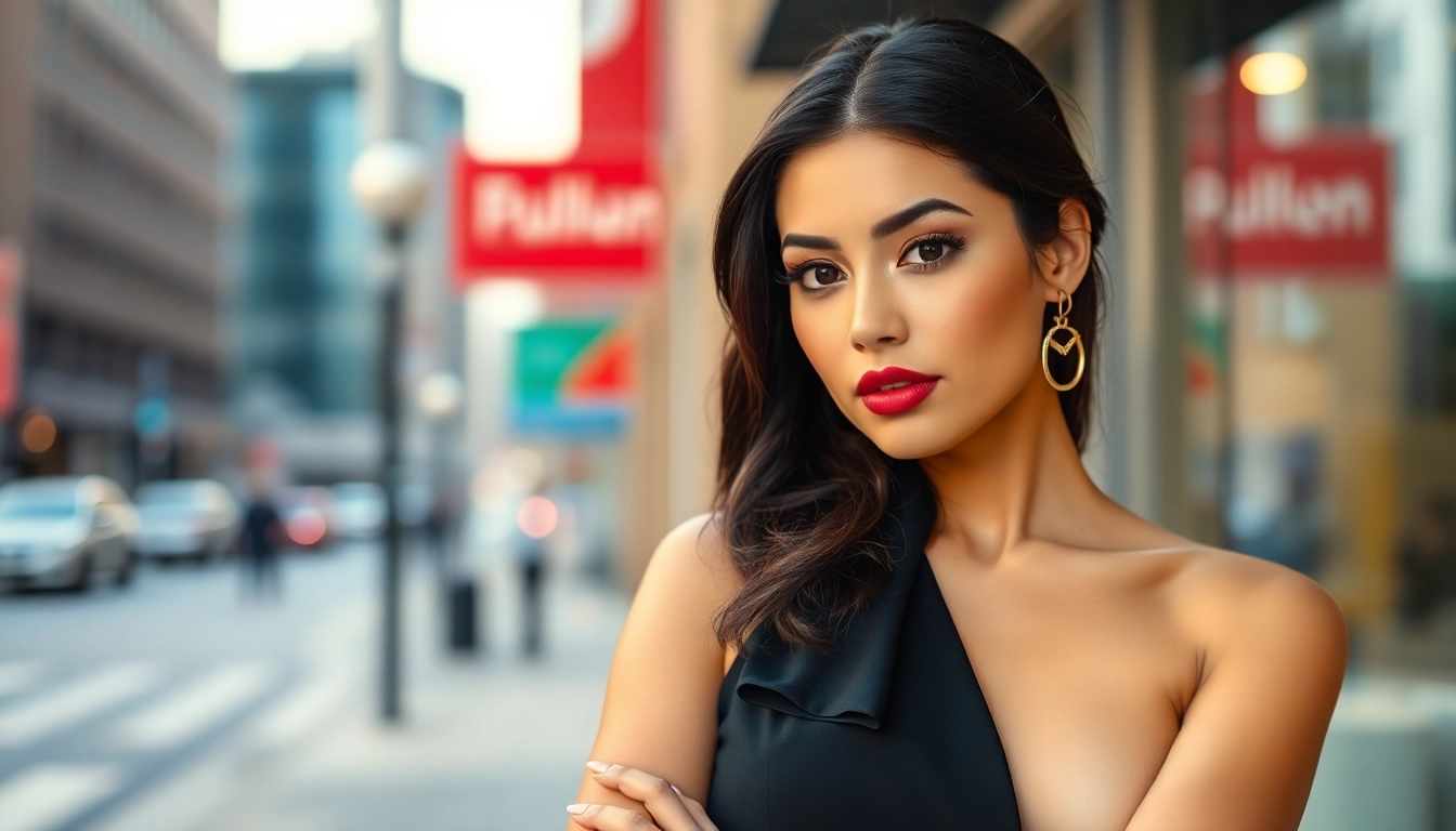 Professional image showcasing a confident and elegant escort woman for website visitors