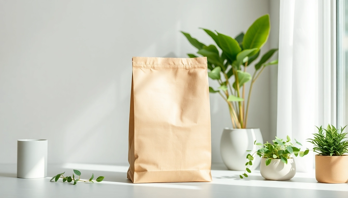 High-quality torba papierowa being filled with eco-friendly products, highlighting