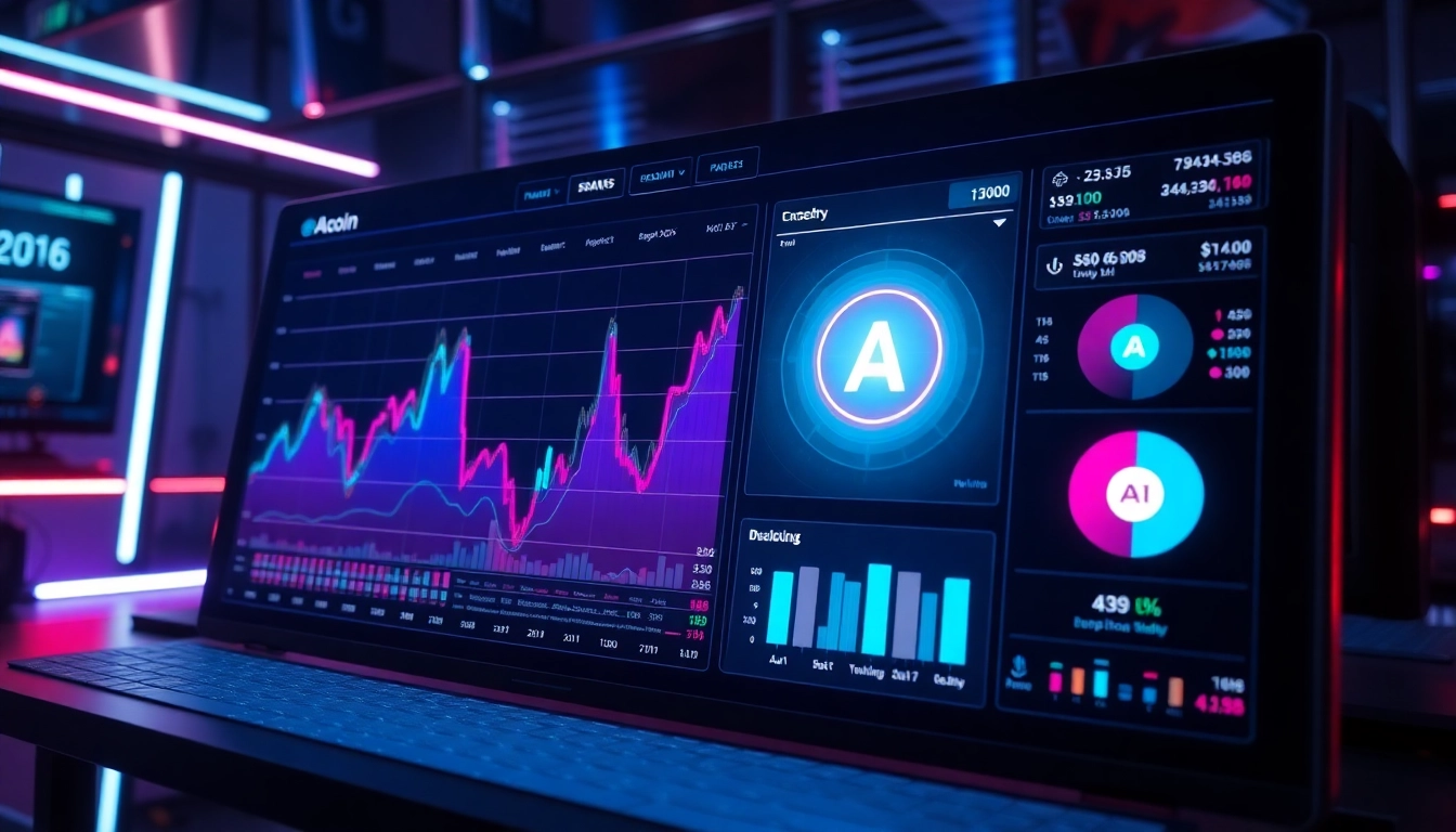 AICoin financial platform showcasing real-time market charts and data analysis for traders and